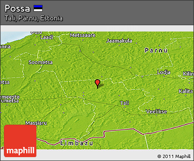 Physical Panoramic Map of Possa