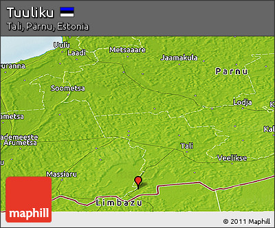Physical Panoramic Map of Tuuliku