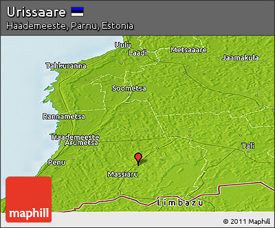 Physical Panoramic Map of Urissaare