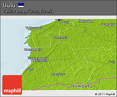 Physical Panoramic Map of Uulu
