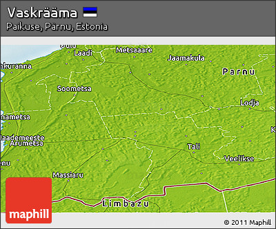 Physical Panoramic Map of Vaskrääma