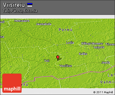 Physical Panoramic Map of Viisireiu