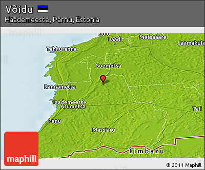 Physical Panoramic Map of Võidu