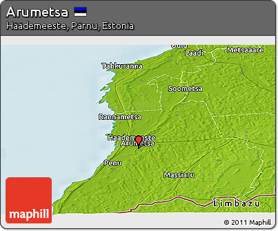 Physical Panoramic Map of Arumetsa
