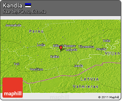Physical Panoramic Map of Kandla