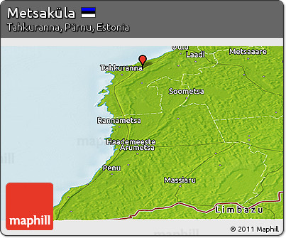 Physical Panoramic Map of Metsaküla
