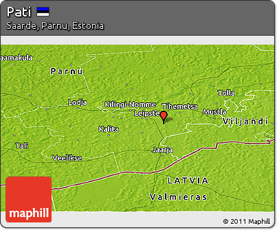 Physical Panoramic Map of Pati