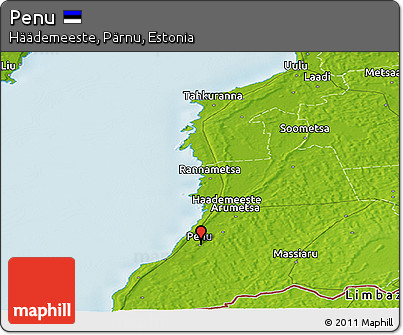 Physical Panoramic Map of Penu