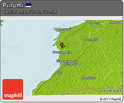 Physical Panoramic Map of Piirumi