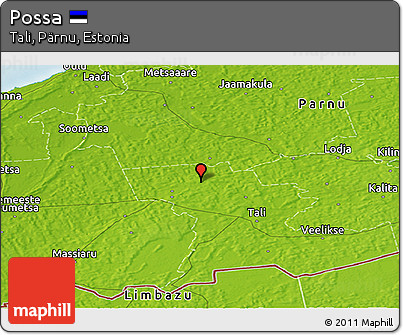 Physical Panoramic Map of Possa