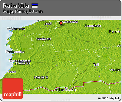 Physical Panoramic Map of Rabaküla