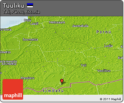 Physical Panoramic Map of Tuuliku