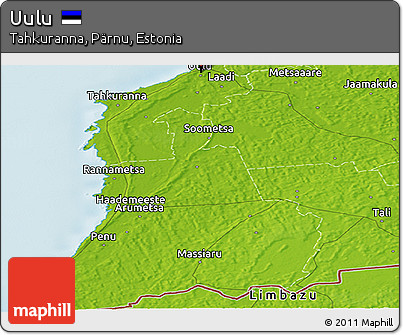 Physical Panoramic Map of Uulu