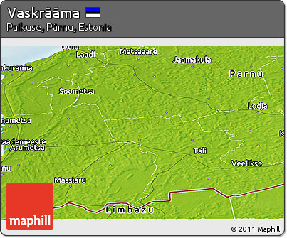 Physical Panoramic Map of Vaskrääma