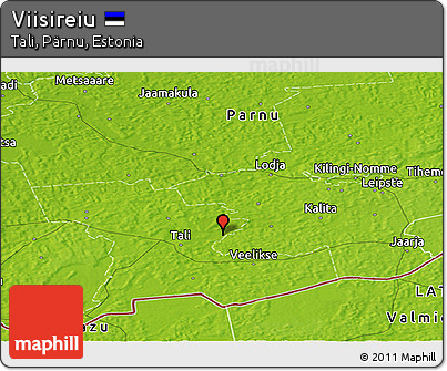 Physical Panoramic Map of Viisireiu