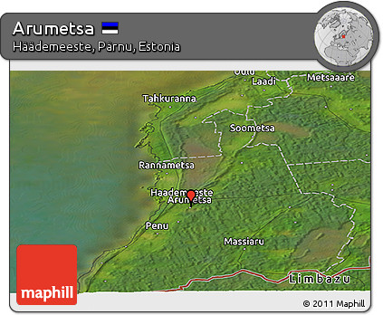 Satellite Panoramic Map of Arumetsa