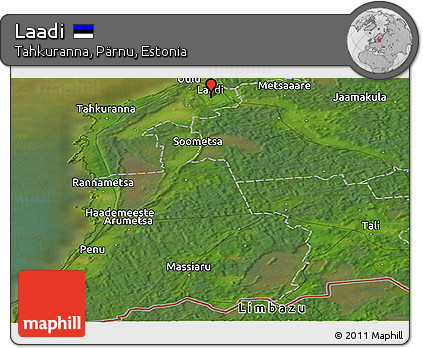 Satellite Panoramic Map of Laadi