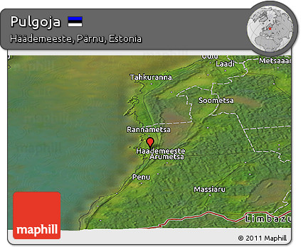 Satellite Panoramic Map of Pulgoja