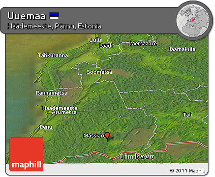 Satellite Panoramic Map of Uuemaa