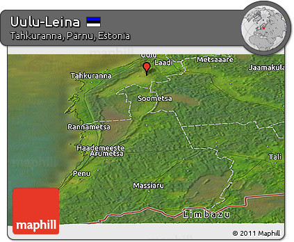 Satellite Panoramic Map of Uulu-Leina