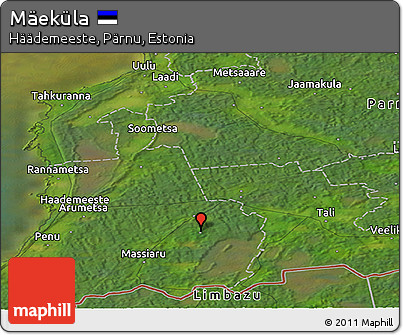 Satellite Panoramic Map of Mäeküla
