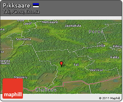 Satellite Panoramic Map of Pikksaare