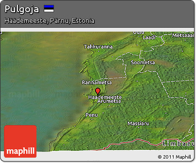 Satellite Panoramic Map of Pulgoja