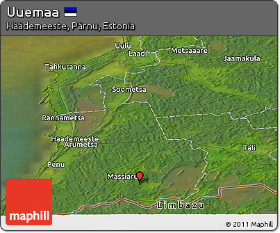 Satellite Panoramic Map of Uuemaa