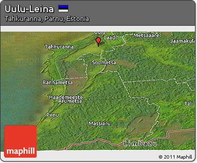Satellite Panoramic Map of Uulu-Leina