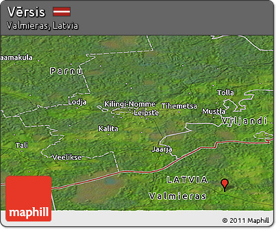 Satellite Panoramic Map of Vērsis