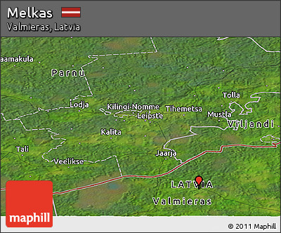 Satellite Panoramic Map of Melkas