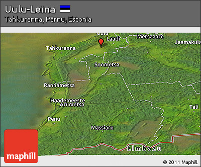 Satellite Panoramic Map of Uulu-Leina