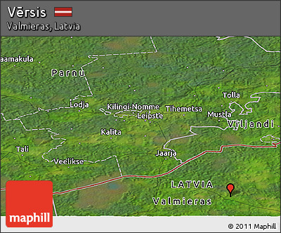 Satellite Panoramic Map of Vērsis