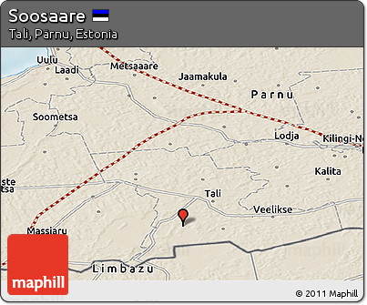 Shaded Relief Panoramic Map of Soosaare