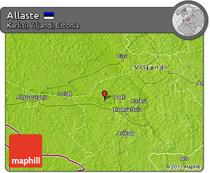 Physical 3D Map of Allaste