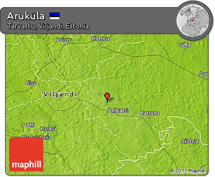Physical 3D Map of Aruküla