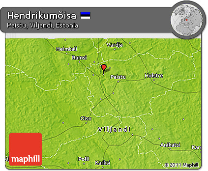 Physical 3D Map of Hendrikumõisa