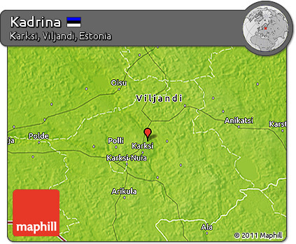 Physical 3D Map of Kadrina