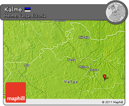 Physical 3D Map of Kalme