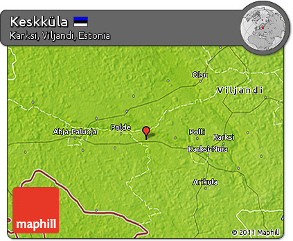 Physical 3D Map of Keskküla