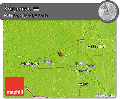 Physical 3D Map of Kõrgemäe
