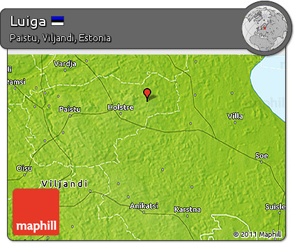 Physical 3D Map of Luiga