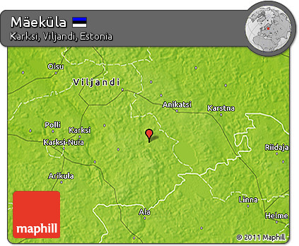 Physical 3D Map of Mäeküla