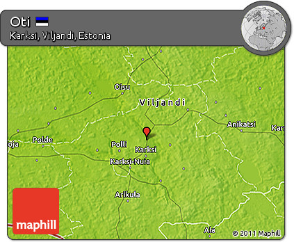 Physical 3D Map of Oti