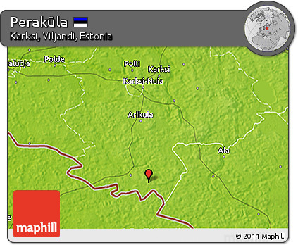 Physical 3D Map of Peraküla