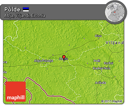 Physical 3D Map of Põlde