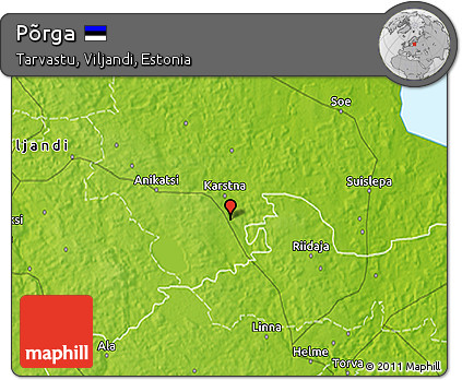 Physical 3D Map of Põrga