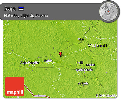 Physical 3D Map of Raja