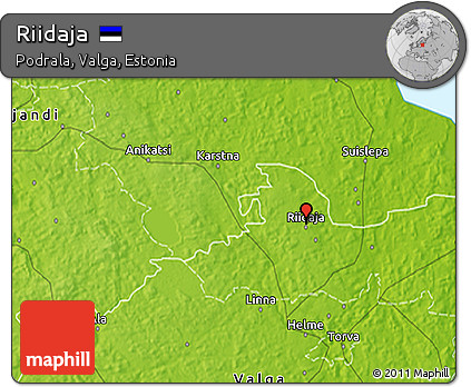 Physical 3D Map of Riidaja