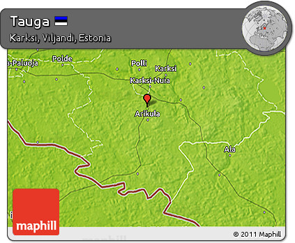 Physical 3D Map of Tauga